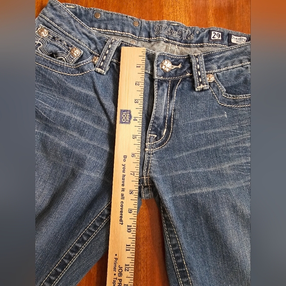 Miss Me Blue Boot Cut Jeans Classic Style - Picture 10 of 11